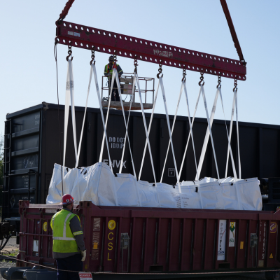 EWOC transloading waste cap